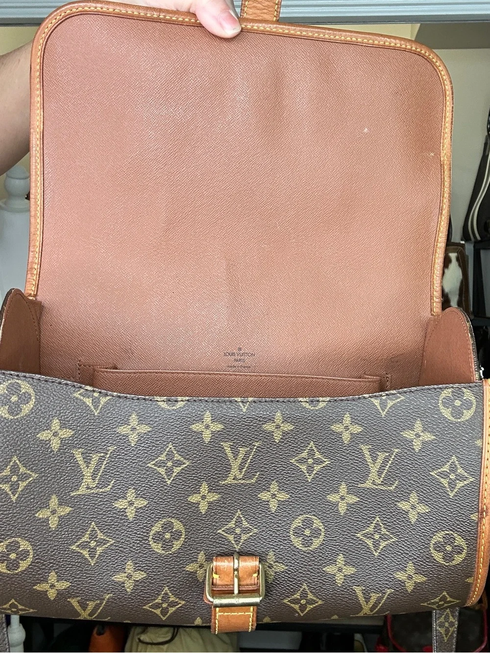 Louis Vuitton Marne GM Monogram Crossbody Bag VI0927 France 1997 COA - Picture 7 of 15